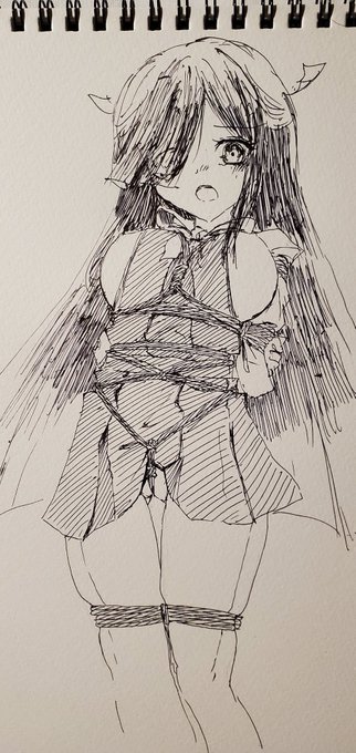 出先待機時間で一人で暇なので、縛る(アナログ) 