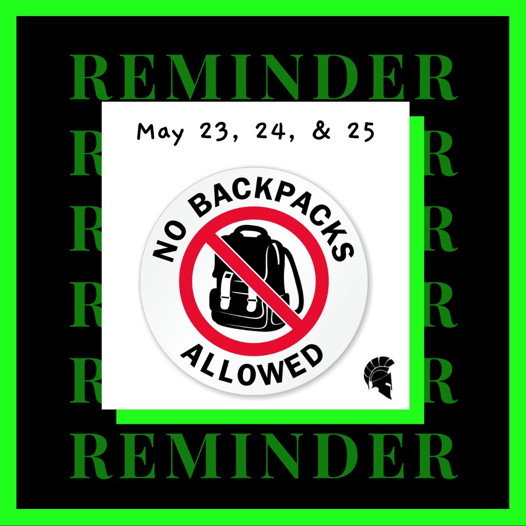 MilweePTSA's tweet photo. Reminder, no backpacks tomorrow through the rest of the year! https://t.co/qCcqrMDuy6