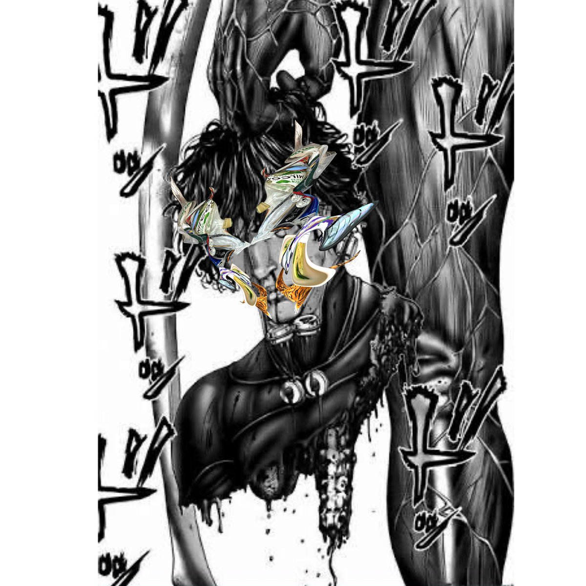 irlmask_nft's tweet photo. FAN ART
岡八郎( Hachiro Oka) wearing PETbottle scrap king - #IRLMask
GANTZ 奥浩哉
#digitalfashion #mashuprealtovirtual #fashionNFT #artNFT https://t.co/4qYkINgYm1