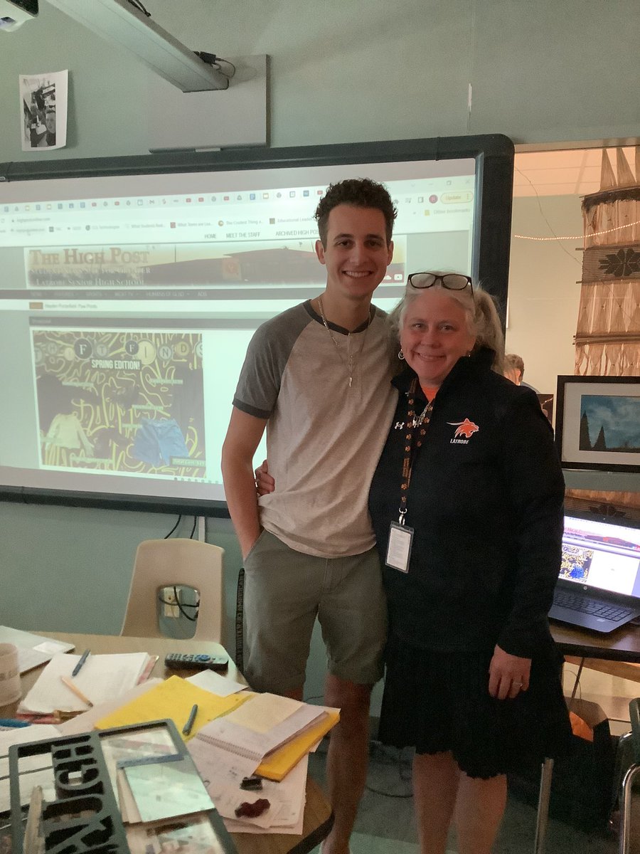 LatrobeHighPost's tweet photo. Jace O’barto graduate of Greater Latrobe class of 2020 is a former editor in chief for the high post. Early this morning, he spoke to the class about how to better our journalism career. Thank you Jace for giving us advice and helping us to better ourselves! #HighPost #GLSD https://t.co/L3GJyq51TR