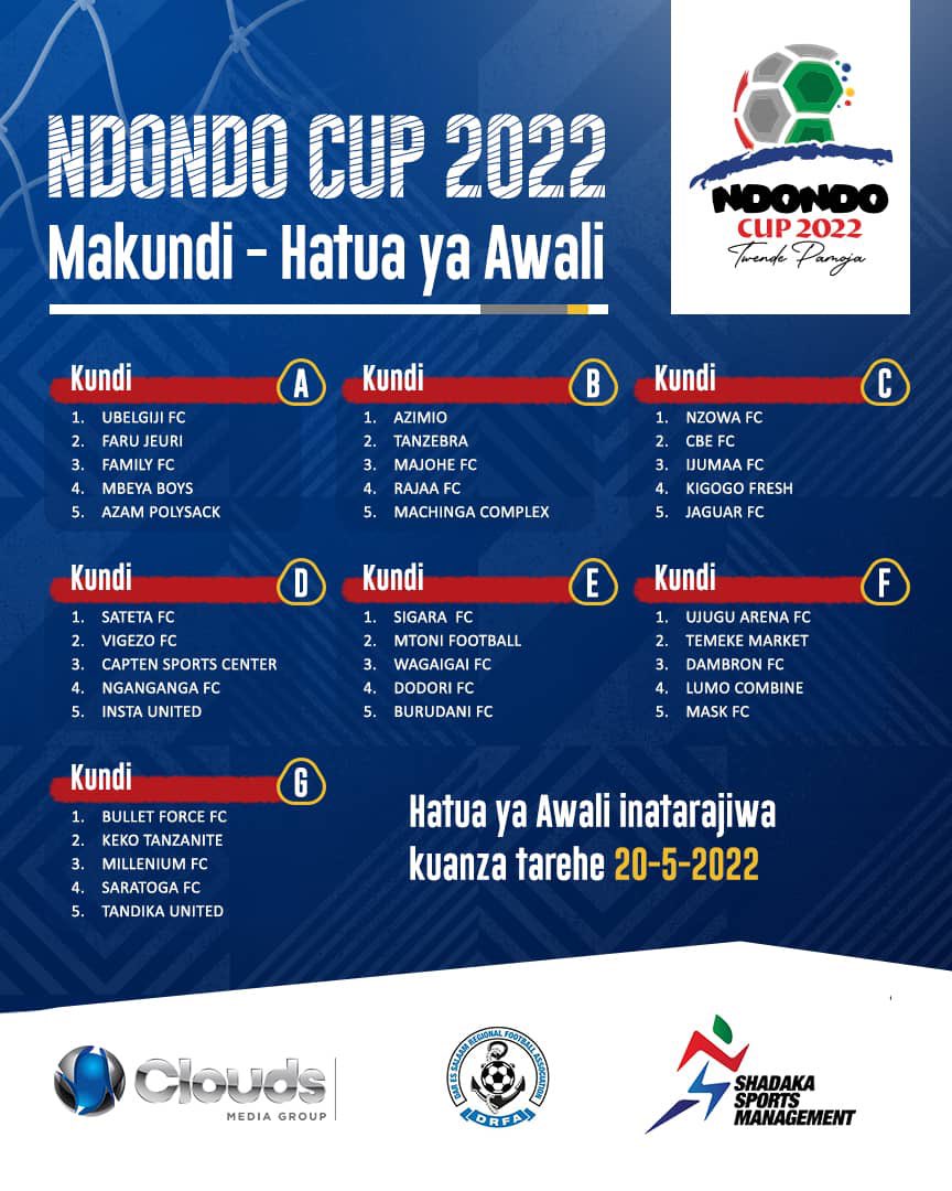 NdondoCup's tweet photo. MAKUNDI HATUA YA AWALI NDONDO CUP.

#NdondoCup2022 #TwendePamoja https://t.co/quOP4X4hAk
