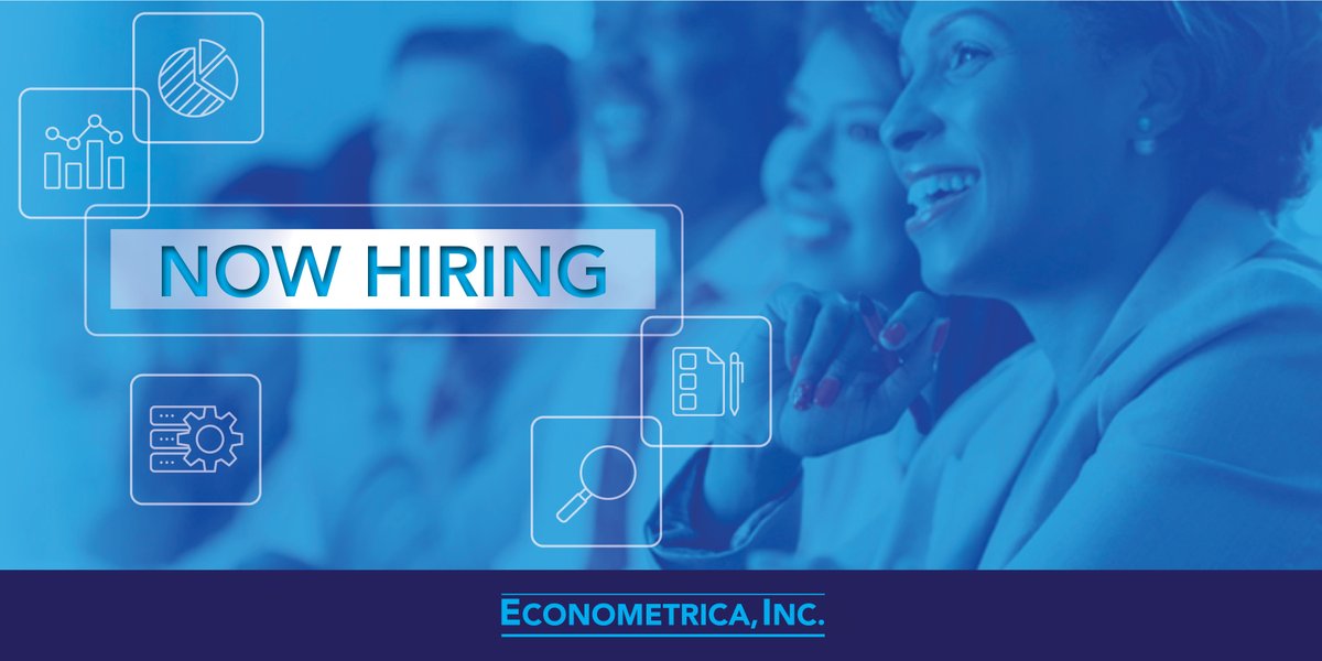 EconometricaMD's tweet photo. NOW HIRING! ⭐ Our team is growing. We have several opportunities open. To learn more, visit 👉 https://t.co/5d8MoPjrV3 #Jobs #Health #DataAnalytics #Editor #TechnicalEditing #Contracts #Careers #EconometricaInc https://t.co/k4wa22DFdE