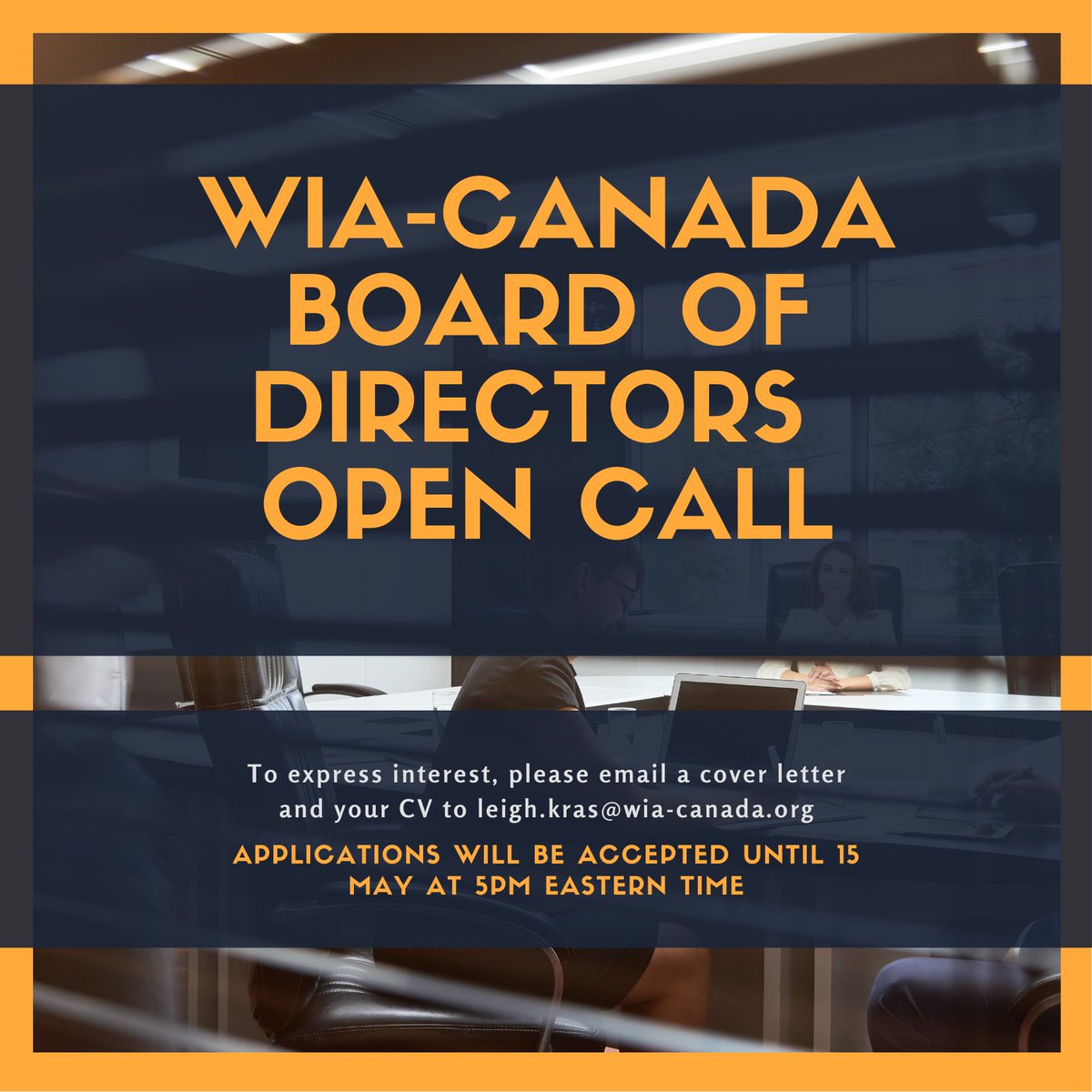 We’re looking to appoint new members to fill some Women in Aerospace – Canada vacancies. This is an open call to the WIA-Canada membership. The Board will be accepting applications up until 15 May 2022, 5pm Eastern. #BoardofDirectors #newmembers #womeninaerospace