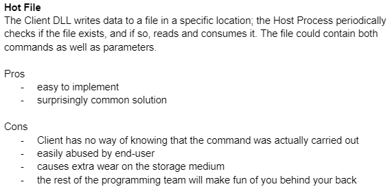 De_Yuang's tweet photo. #gamedev #programming Interprocess communication between two programs. Silly solutions only. Go! https://t.co/xLxPWoFPjX