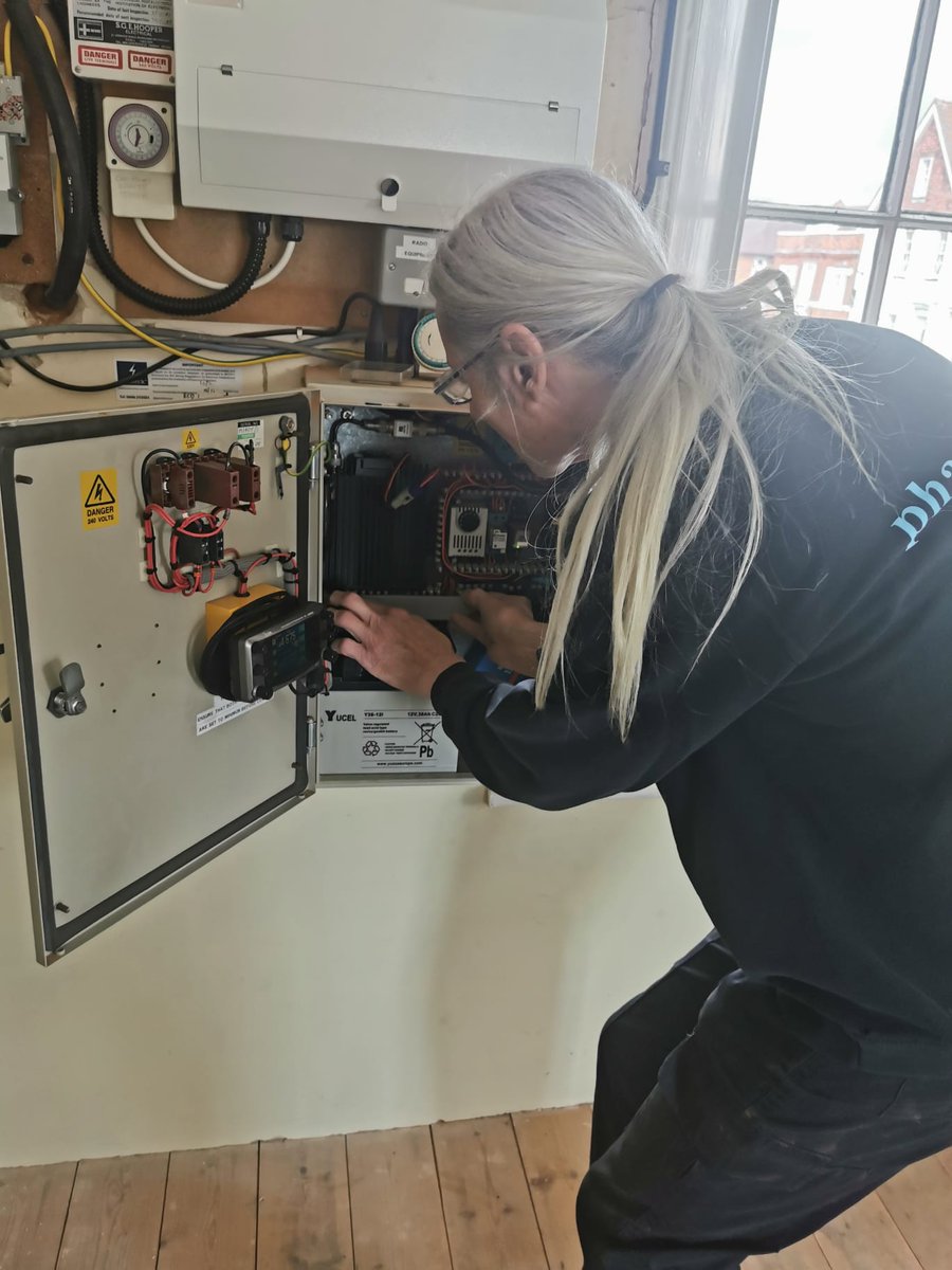 EssexRAYNET's tweet photo. Vincent G8YPK inspects one of the groups fixed repeater site's equipment after reports of a fault during monthly testing.  Fault found to be a u/s GSM switch. https://t.co/Jp2KC2eYK1