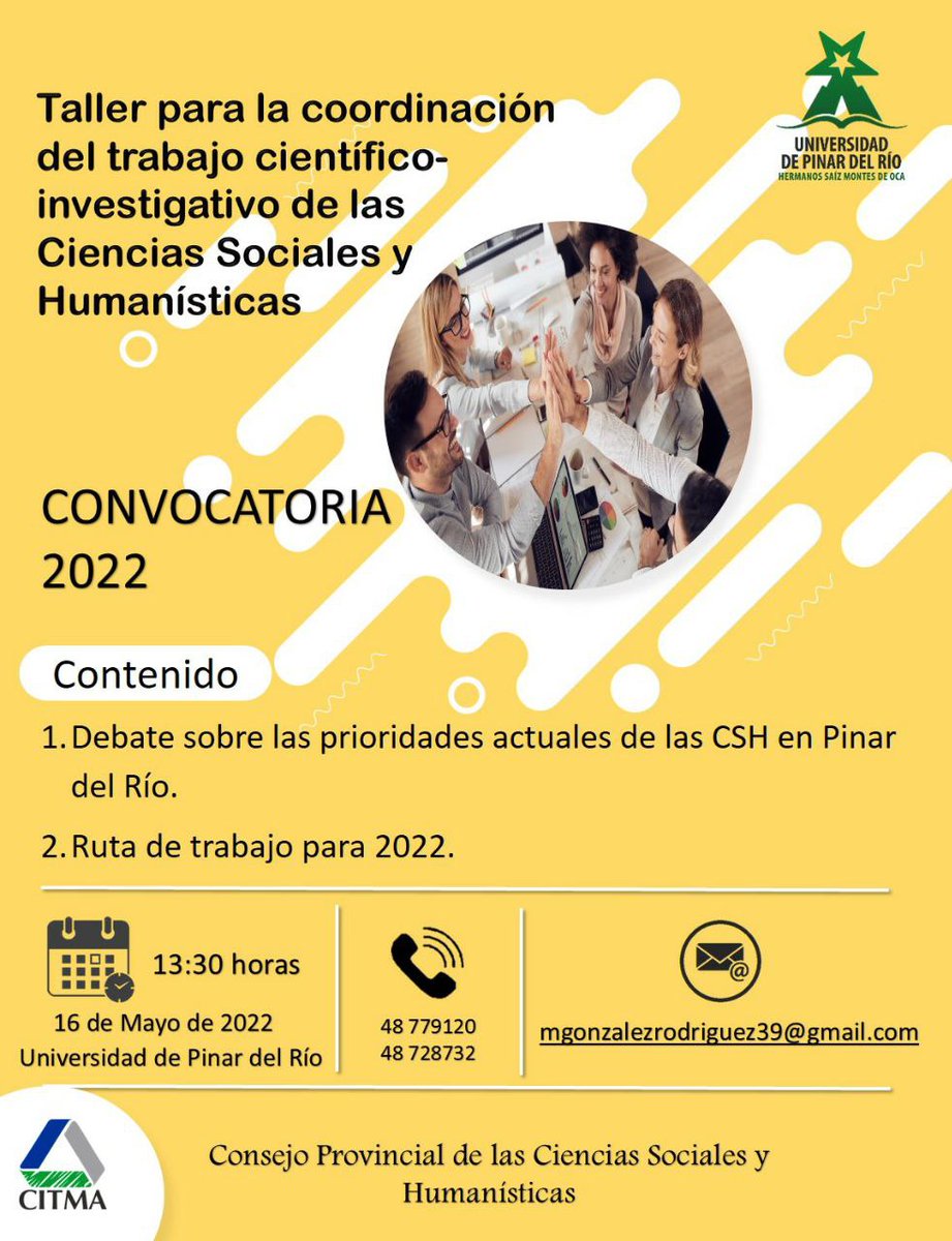 AccPinar's tweet photo. Acción conjunta del CITMA y la Universidad de Pinar del Río "Hermanos Saíz Montes de Oca" para fortalecer el trabajo de las Ciencias Sociales y Humanísticas #OrgulloUPR #CubaesCiencia https://t.co/ZbQl6xpR2N