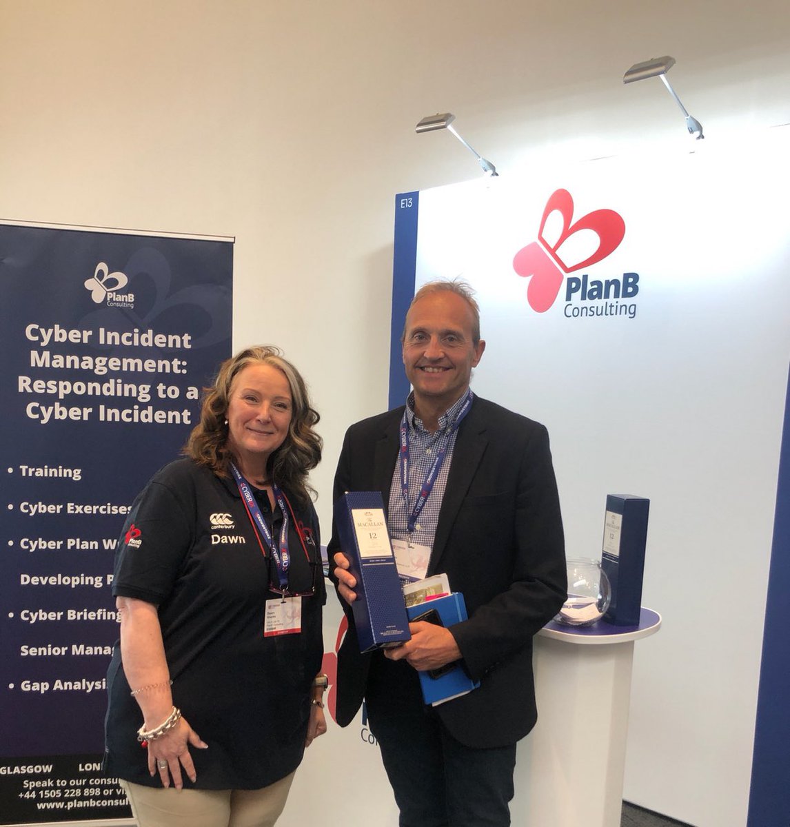 charliemb2's tweet photo. #Cyberuk22 winner of yesterday’s bottle of fine malt!! Macallan 12 year old double cask no less!! https://t.co/bKlqRhYUEQ