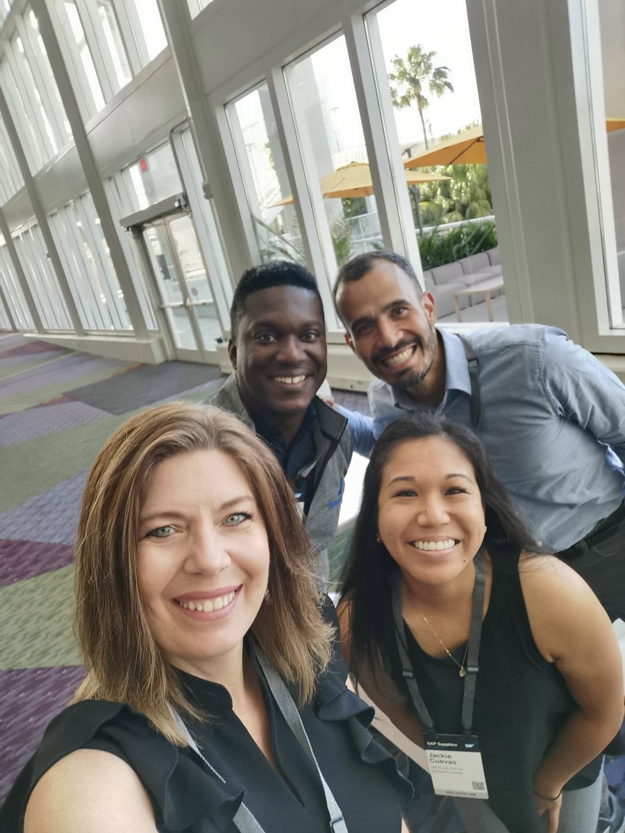 Trish_Steed's tweet photo. Good morning #SAPSapphireOrlando from me, @joeyvpriceHR @erubio_p  @javkie_caves What was your favorite part of Day 1? https://t.co/c6RXwsNRAW