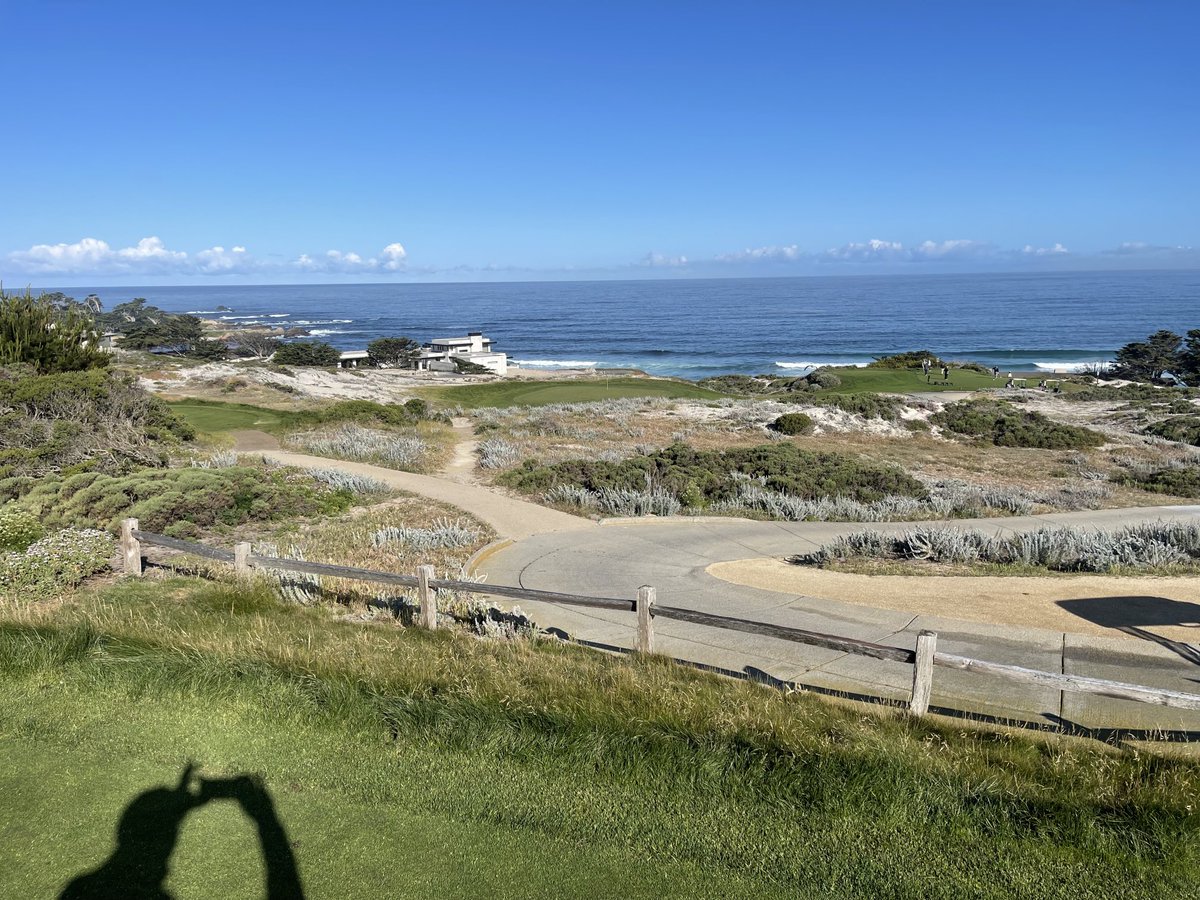 One of the best views in golf. Send me others? #SpyglassHill #PebbleBeach #GolfViews