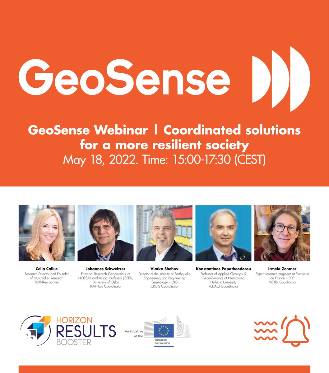 EuTurnkey's tweet photo. Meet the speakers of the #GeoSense Webinar.

🗓️ May 18, 2022 | 3pm to 5:30 pm (CEST)

Register by today for the webinar ⤵️
https://t.co/52CqUajtS3 https://t.co/Lvdeh1GbfF