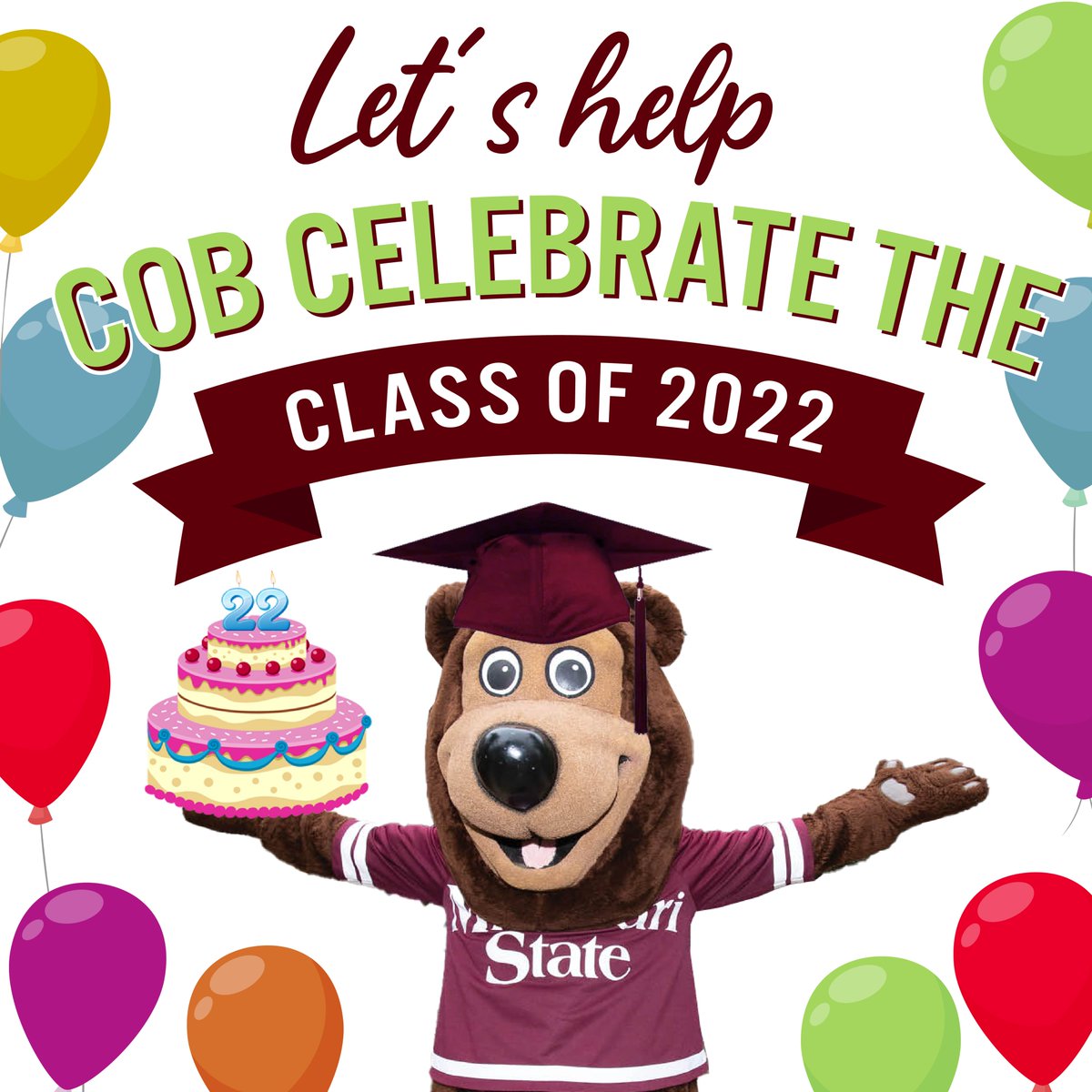 MOStateCOB's tweet photo. Don't forget to give a shout out to a #Gradbear! Messages will appear in Glass Hall beginning 5/16.
https://t.co/Gpq75TrvXF https://t.co/3WCo3EAhO6