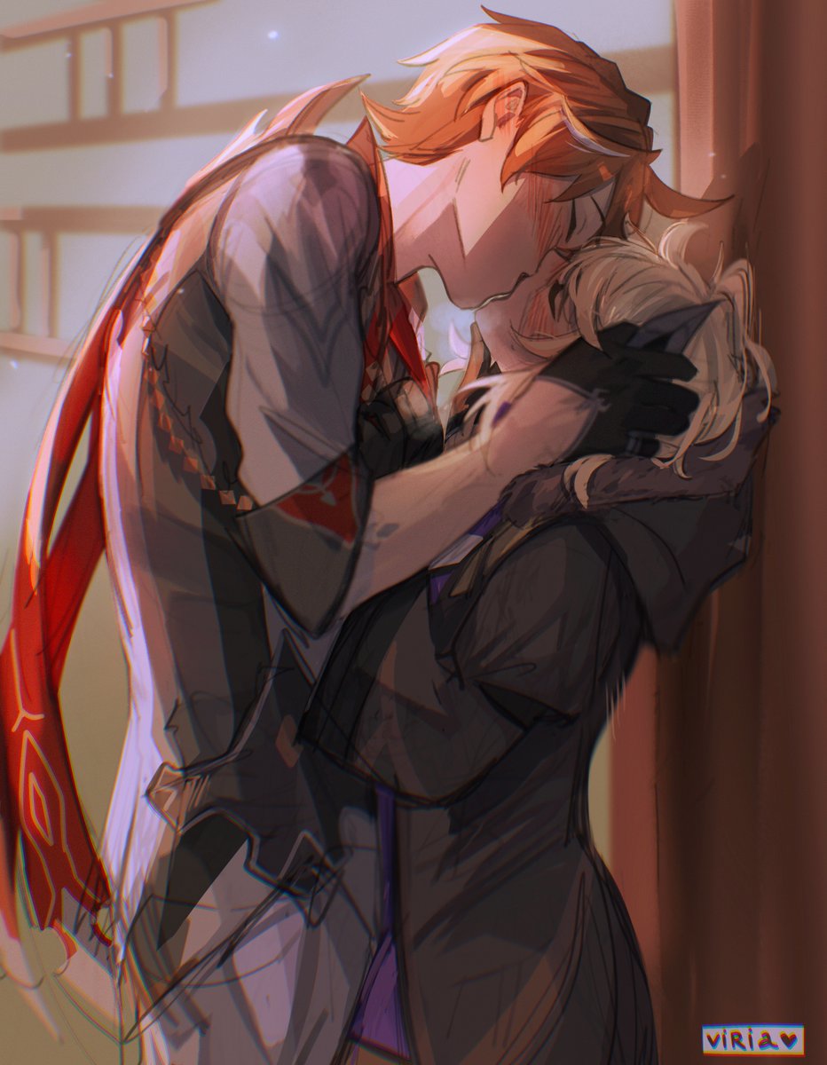 viria13's tweet photo. masks off (Fatui Lumine AU) 

#genshinimpact #chilumi #genshin #childe #lumine #tartaglia #viria #art https://t.co/y5j6mTSgUd