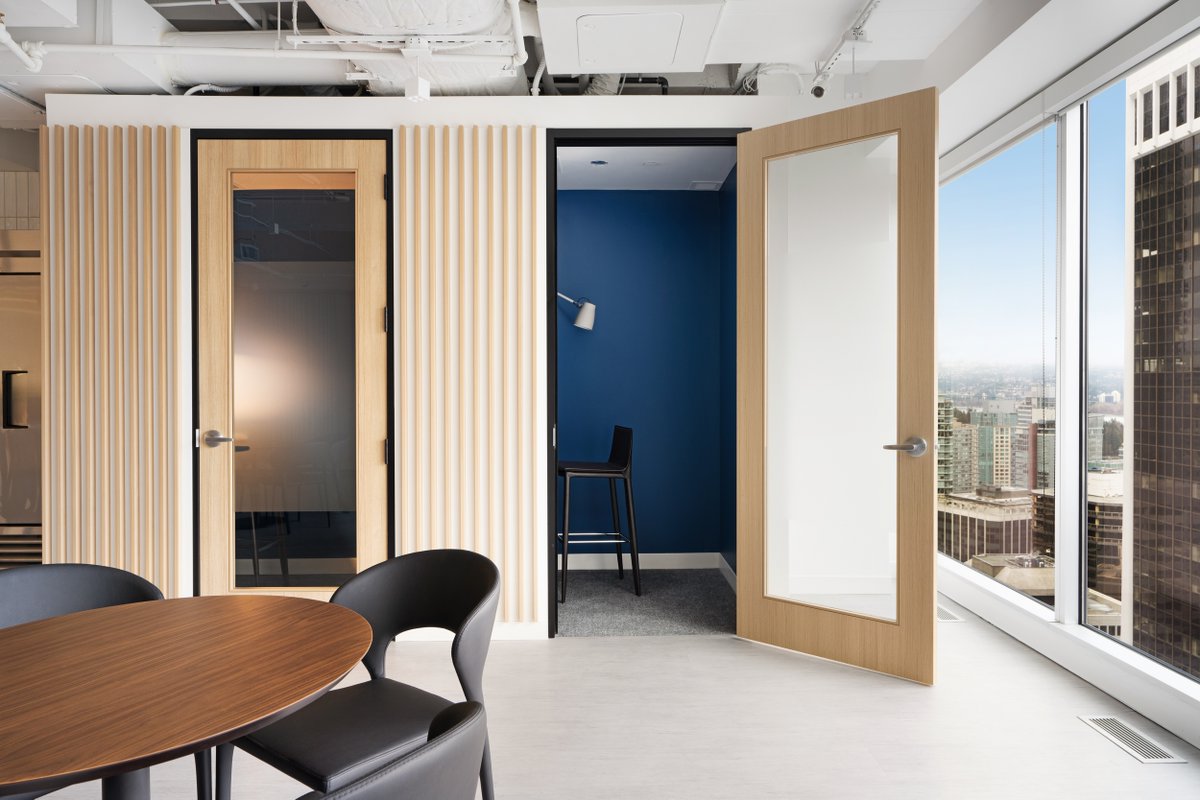 Need to make a phone call, but don't want to disturb your colleagues? Just dash into one of our private, soundproof phone booths, like this one at our Vancouver location. Get to know our private offices and special features in the link in bio.