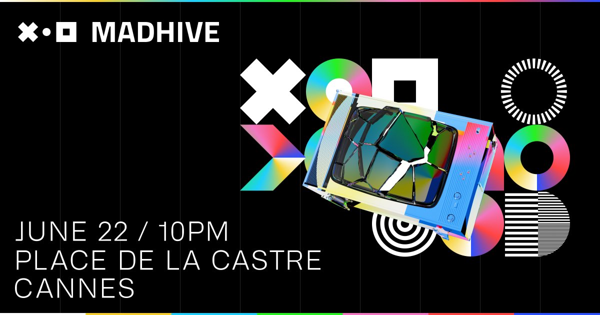 madhivetech's tweet photo. We’re heading to @cannes_lions! Join us for a spectacular night of live music, performance artists, and a few surprises along the way. Doors open at 10 pm. Limited space available. Join the waitlist here: https://t.co/0PvmlMxOzI https://t.co/rcjfyTu9wK
