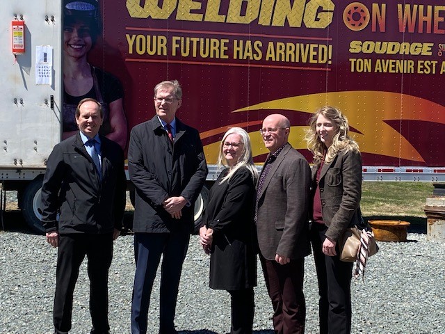 cwb_foundation's tweet photo. The Welding On Wheels trailer made its way to Rothesay High School in New Brunswick.
#weldingonwheels #newweldernation #welding #welder #welders #fabrication #weld #weldernation #metalwork #weldlife #steel #weldinglife #metalworking #welders #tradespeople #construction #trades https://t.co/T9ISw8w5vn
