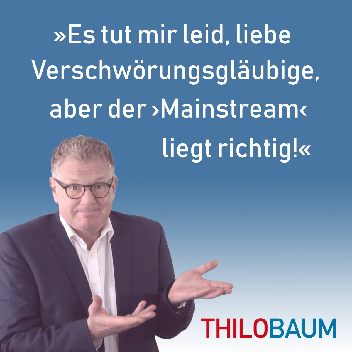 Sorry, liebe Verschwörungsgläubige: Der »Mainstream« liegt richtig! Podcast über Schwarmintelligenz in der freien Welt und #Propaganda im Totalitarismus. #Desinformation #Querdenker

thilo-baum.de/137-klartext-p…