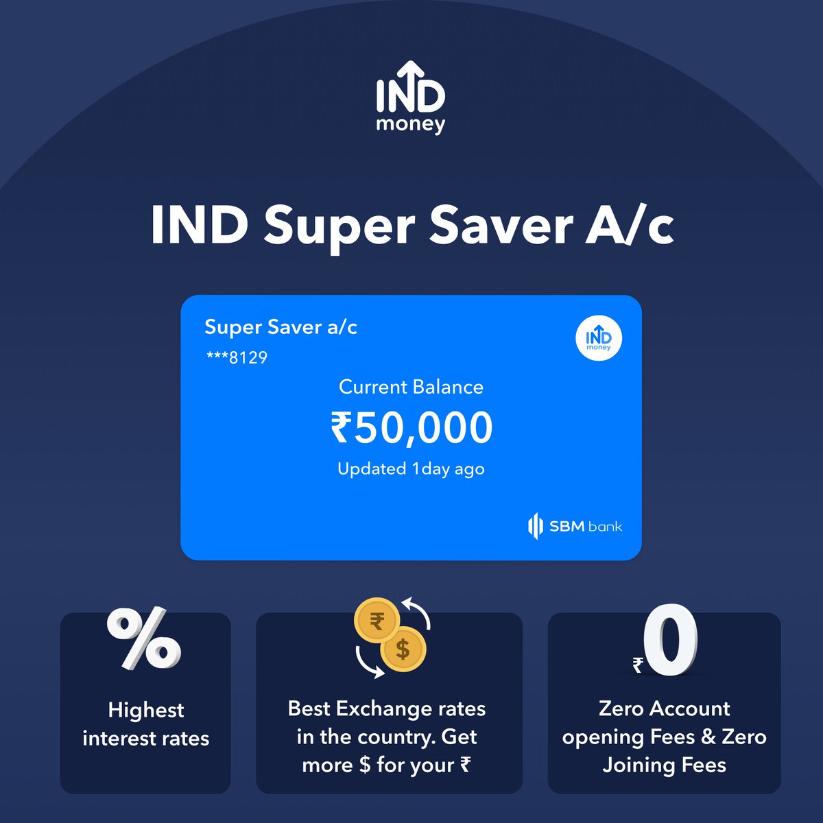 INDmoneyApp's tweet photo. Banking made easy!! #Superbanking is LIVE on #INDmoney
Now track all your savings account in one app. (Powered by SBM)
Track Bank accounts of Banks like:
#HDFCBank
#ICICIBank
#AxisBank
#INDUSINDBK
#IDFCFIRSTBank
and many others going live soon.
#ThatsLifeWithINDmoney https://t.co/W7nIaowQOo