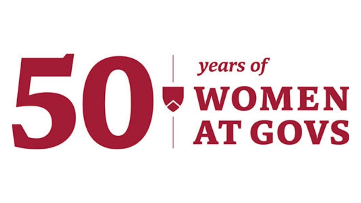 Celebrating 50 Years of Women at Govs: Join us for a kick-off event (virtual) on Tuesday, May 17 at 7:00 p.m. For details and to register, visit: bit.ly/3FEItHg