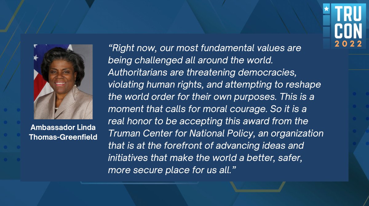 📢<a href="/TrumanCenter/">Truman Center</a> is excited to announce its #TruCon2022 Award Honoree!

On May 20th, <a href="/MayorBowser/">Mayor Muriel Bowser</a> will present <a href="/USAmbUN/">Ambassador Mike Waltz</a> with Truman’s “Exceptional Moral Courage in Public Service” award.✨

🔗 Register for #TruCon2022: tfaforms.com/4969494