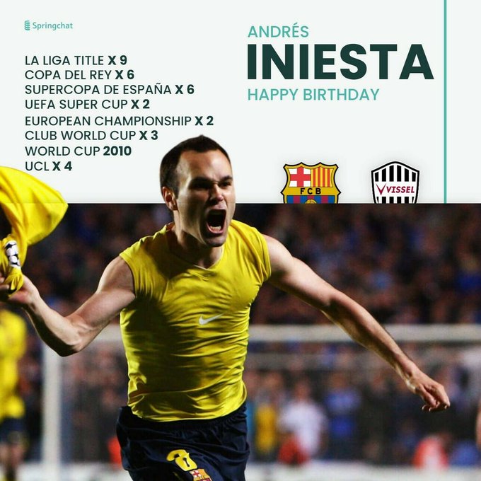 Happy Birthday Andrés Iniesta    
