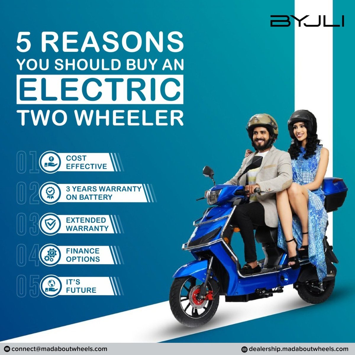 madaboutwheels_'s tweet photo. Are confused to buy an electric vehicle? Here are 5 reasons which will make you sure to buy an EV.
Visit our site and find the EV dealer in your city now.
https://t.co/ds09gDz1ti
To contact us Mail: connecct@madaboutwheels.com
#GoElectric #GoGreen #EV #ElectricVehicle https://t.co/dLGm8PTEve