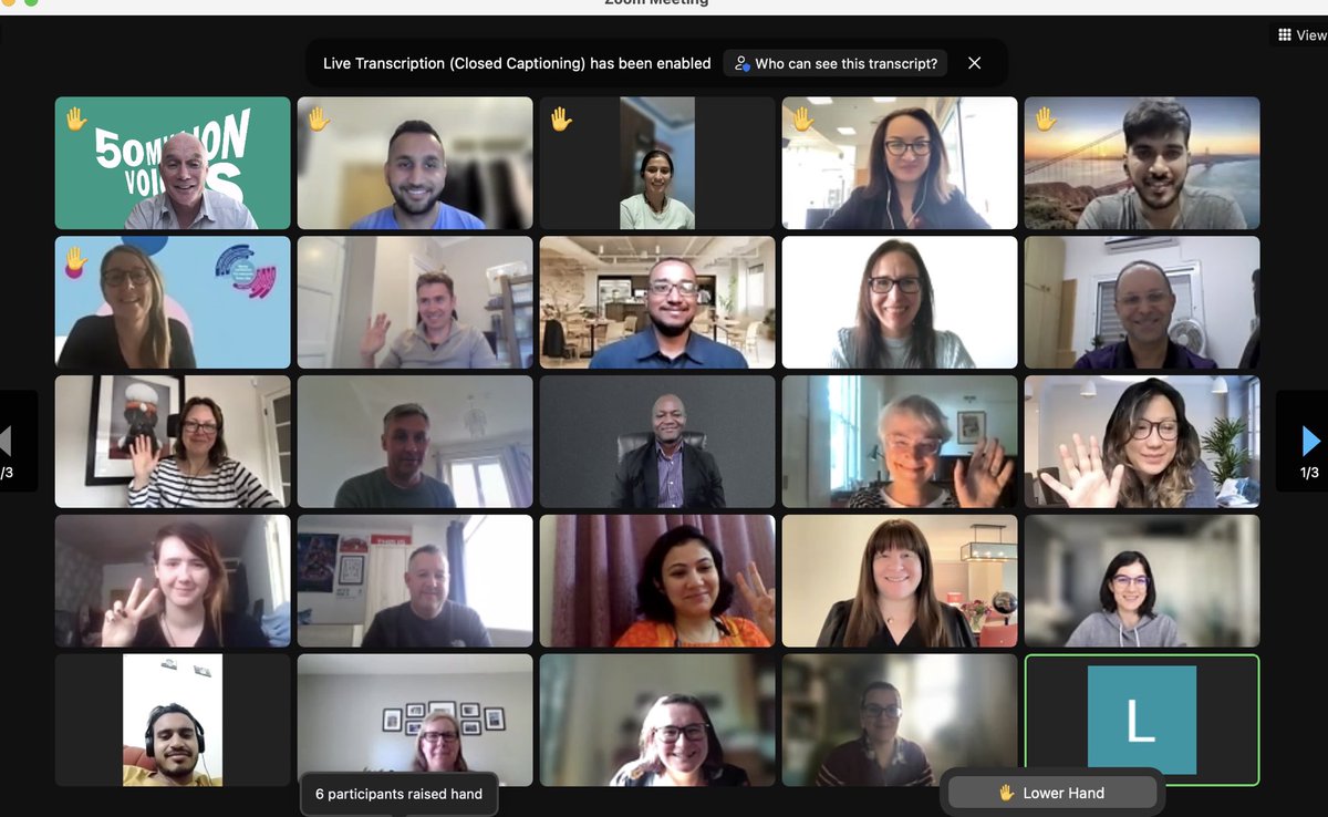50MillionVoices's tweet photo. Huge THANKS to our #PracticeInterview panel led by Hanan Hurwitz, ⁦@HelenCraddock19⁩, ⁦@ChrisGemmell9⁩ &amp; Chinmay Ravindran on successfully navigating interviews w/ a #stutter. Gr8 stories from around the world from amazing participants too! #StutteringTalent #allies https://t.co/4A9E30Zo9l