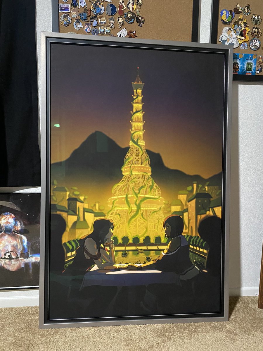 AmyJamiC's tweet photo. My friend, @artbyKowachi, did this Korrasami art for me! I recently got the frame finished! Looks absolutely beautiful! Happy #10YearsOfKorra! ❤️💙 #avatar #korra #korrasami https://t.co/wMUeoRfNUN
