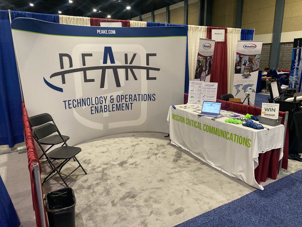 PeakeConnect's tweet photo. Stop by and see us at @FloridaGHC in West Palm Beach!  We are at booth #543 showing our BLEND KIT TACTICAL and discussing mission critical communications with our friends from @DejeroLabs  
#ghc2022 #missioncriticalcommunications #hurricanecommunications #ema #peake https://t.co/w1UHTVhszh