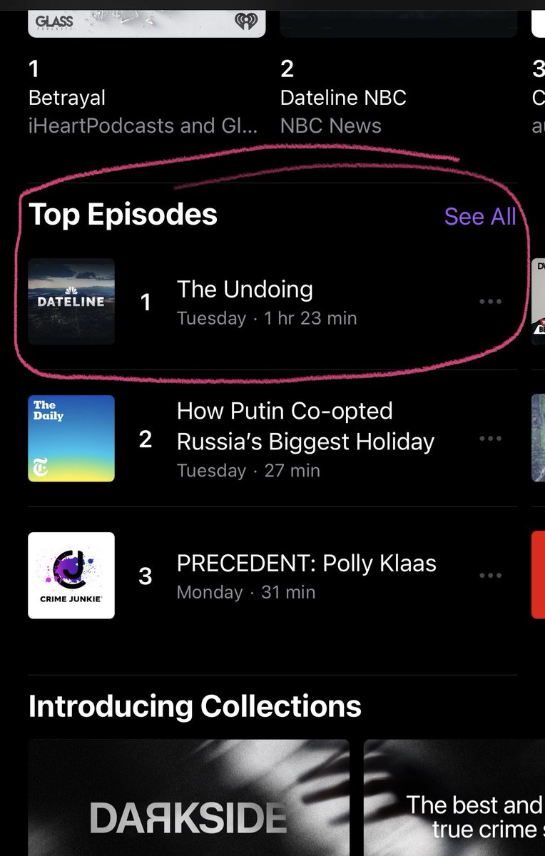 UnTherapists's tweet photo. Check it out @JoshMankiewicz is number one on @ApplePodcasts today! @DatelineNBC Over here at the UT we are big fans of Josh! Listening today! https://t.co/13DWfMdJ8h