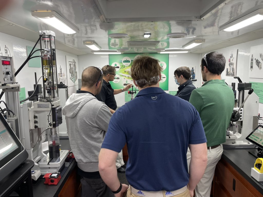 Sowing off all the presses (hand, air, electric, Servos on the Schmidt ExPress Demo Van at RBC bearings in Fairfield this morning. #presses #presstechnology
