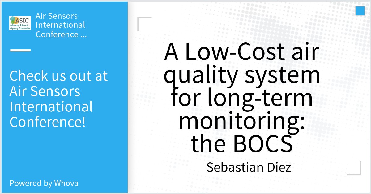 DrSeba10's tweet image. Come check out our Poster at Air Sensors International Conference. #ASIC2022 #AirSensorsIntConf2022 #AirQualityResearchCenter - via #Whova event app