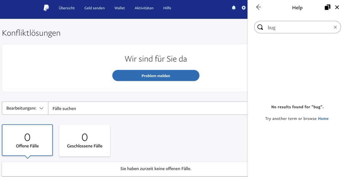 calvindudek's tweet photo. @PayPal how do I actually report bugs and problems that are not related to closed transactions? I have more where this comes from but I don't know where to post them. Help me to give you feedback. https://t.co/8oIYTPeWQk