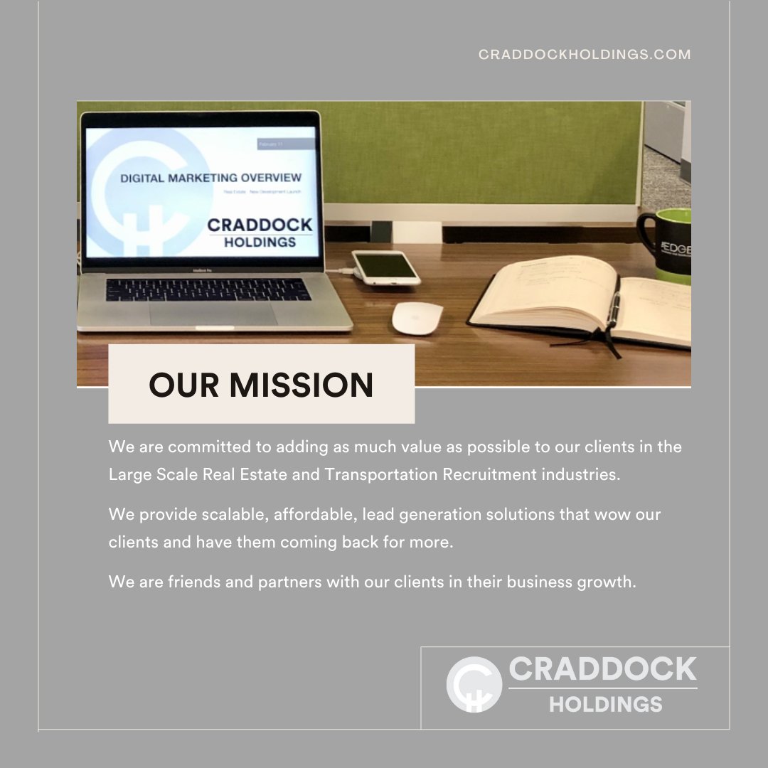 Craddock_Hldgs's tweet photo. One of the first things our CEO did was map out a "Vivid Vision." The Vivid Vision is designed to align our business around a shared vision of the future. 
We highly recommend Cameron Herold's book Vivid Vision. 
#preformancemarketing 
#vividvision 
#craddockholdings https://t.co/NPtBGk2hDl