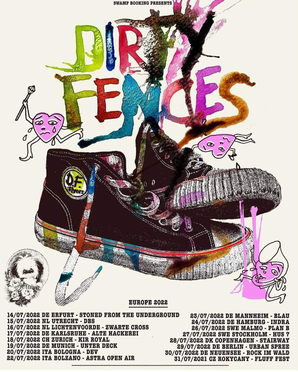 SlovenlyRecs's tweet photo. 💥💣😜 @DirtyFencesNYC European tour in July!
Dig ‘em: https://t.co/Wkm3mQo9BA #dirtyfences #bandsontour2022 https://t.co/jzMRRqIsvH