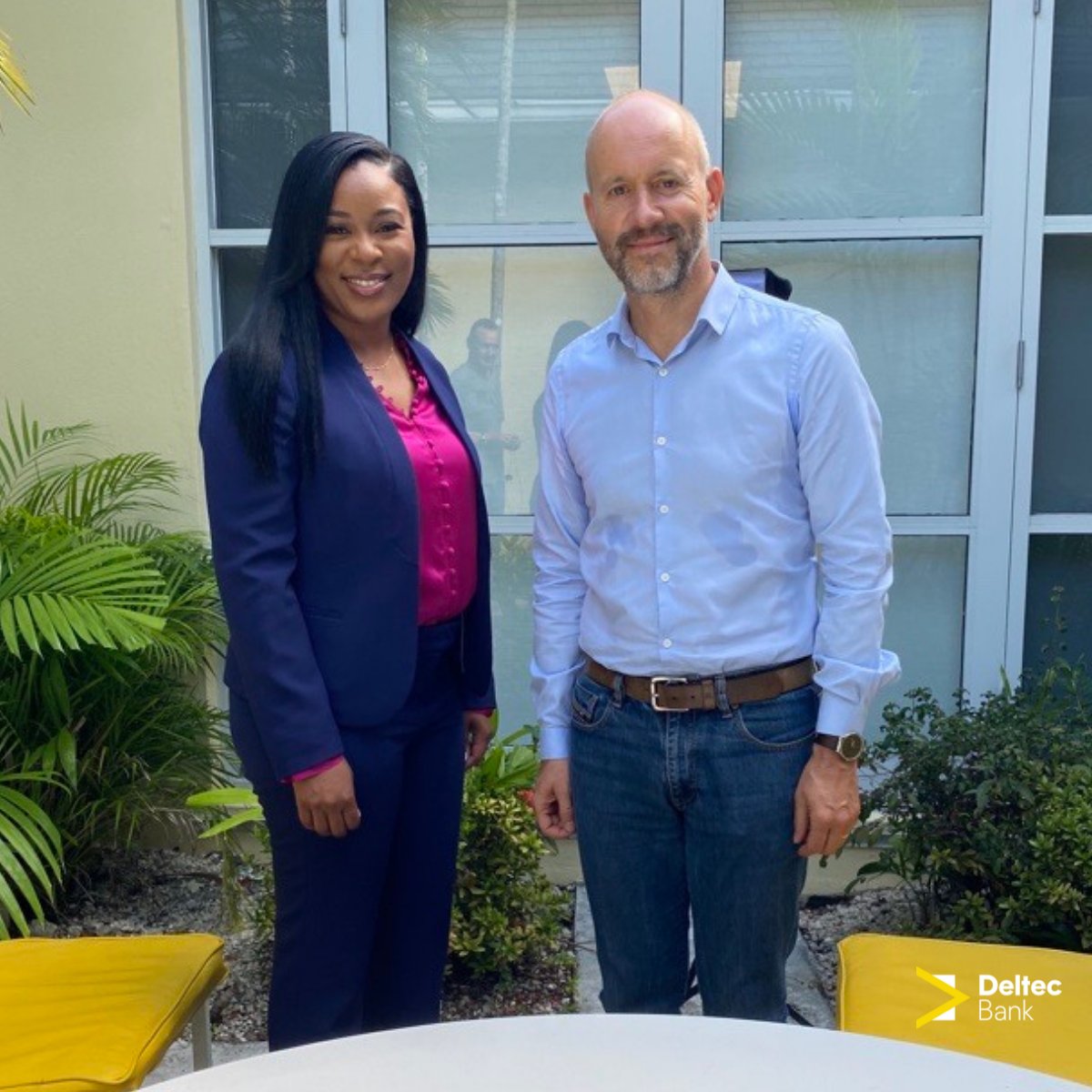TrustDisruption's tweet photo. #BehindTheScenes: Odetta Morton, CEO of Deltec Bank &amp; Trust Limited being interviewed by Swiss TV RTS. #TrustingDisruption #CEO #DeltecBank https://t.co/ip9qCMbHOy