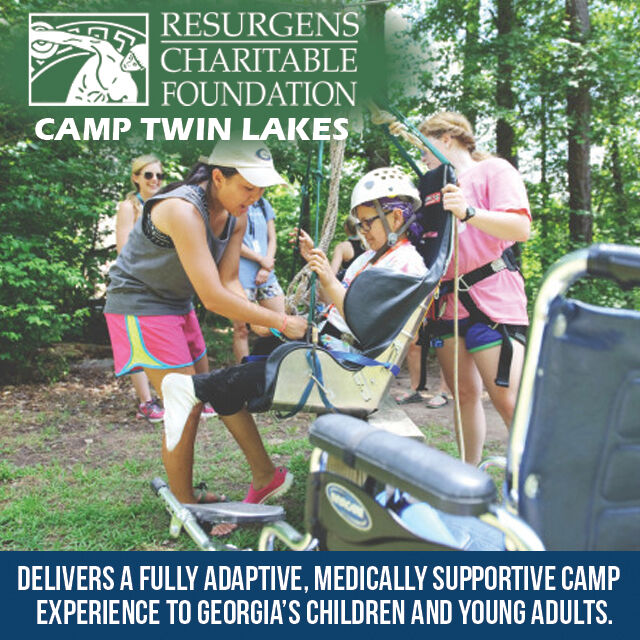 The Resurgens Foundation has supported Camp Twin Lakes for the past several years.  The camp helps Georgia children and young adults grow in their confidence and experience the joys of childhood.  For more information about the Resurgens Foundation, visit resurgensfoundation.com.