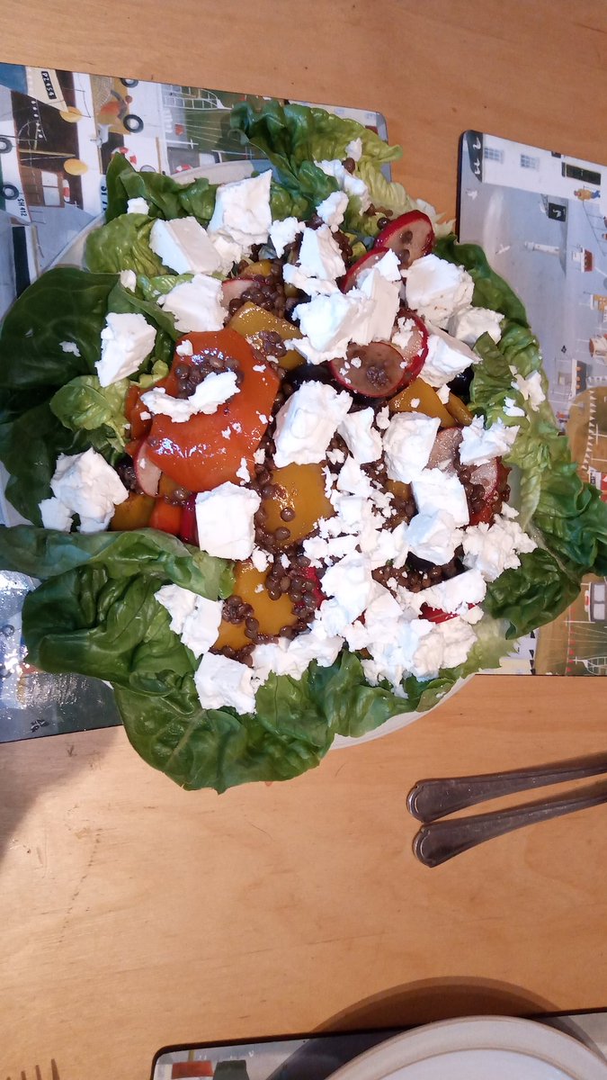 porteous_guy's tweet photo. Midweek Dinner: Green Lentil, Roasted Pepper &amp; Feta Salad.

What's on your plate?

#stocktakerguy #midweekdinner #meatfree https://t.co/jRTeSBhUwJ
