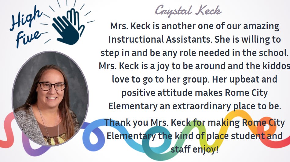 RomeCitySchool's tweet photo. Please go to Facebook and add comments with your appreciation for staff members. DON'T FORGET TO SHARE!!! https://t.co/kqtYGRKTQU https://t.co/Q93gNyfl95