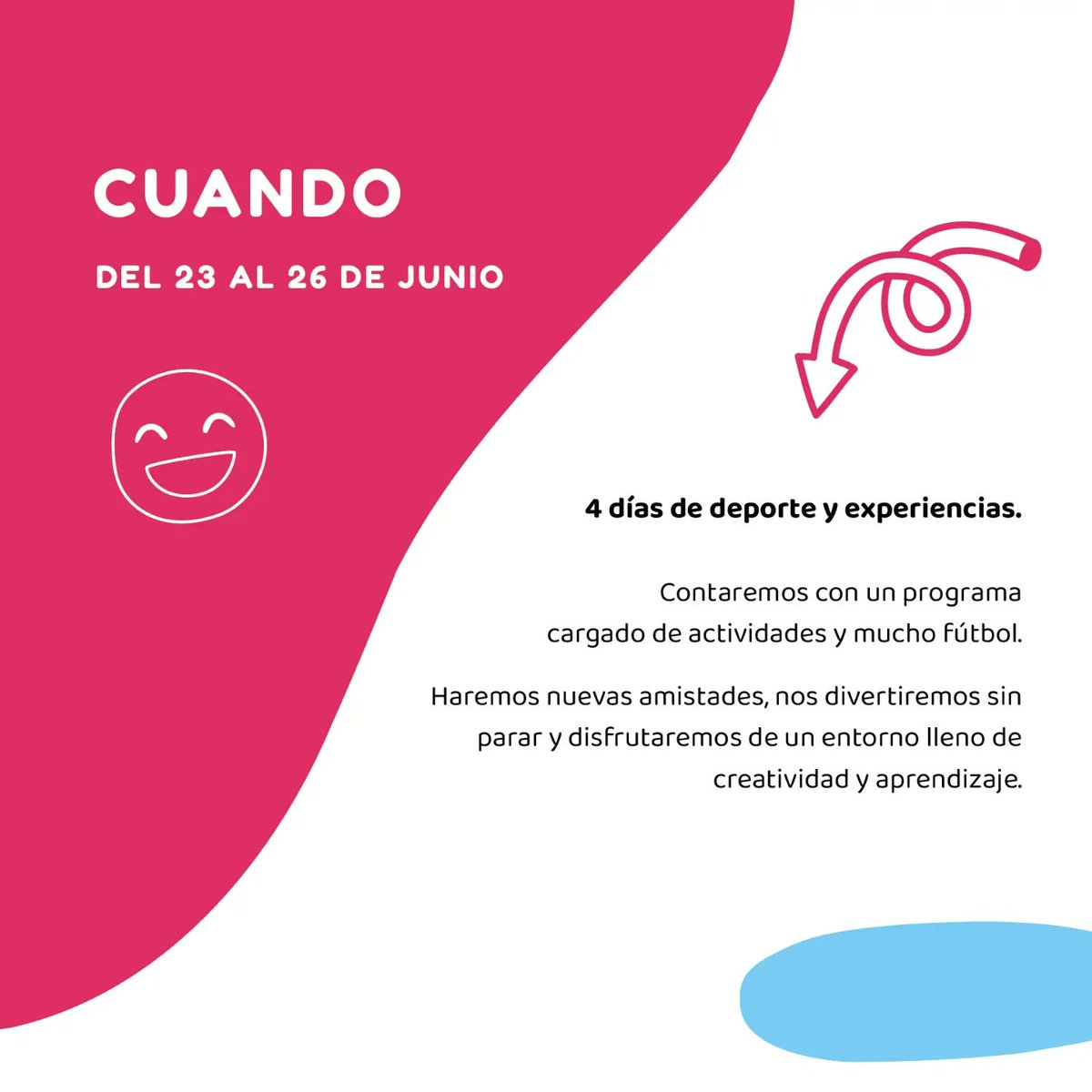 RamblaFemenino's tweet photo. CAMPUS FUTBOL FEMENINO
¡Todavía estás a tiempo para hacer tu reserva!
Recuerda 👇
📅 23 al 26 de junio
👧 Máx. 16 años
📍 La Rambla
🏠 Plazas para Estancia
Pídenos más información.
LO MEJOR ESTÁ POR LLEGAR 🤭
#CampusLRF #CampusFutFem #CampusLaRambla https://t.co/LNCVhDwnQS