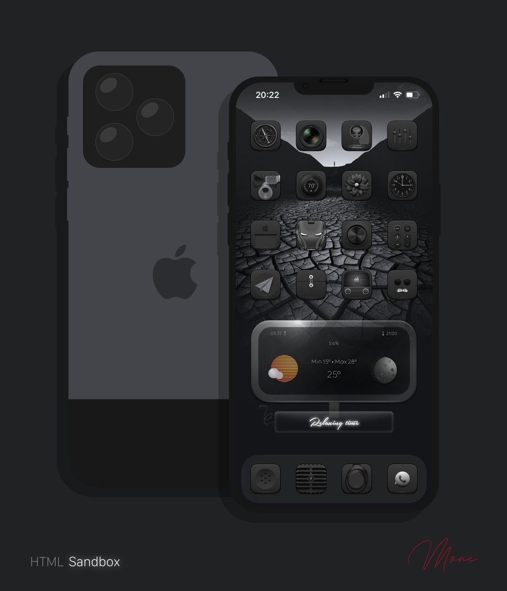 kleinmone's tweet photo. #nojailbreak 

An awesome new #HTML_Sandbox theme by @Attairdu57slm on my phone today ❤️👌🏼

Icons Carbon by @Nyk0n_ 
Credits where due for the wall in original

@thewaytozion #iNNOVATION https://t.co/pIOuvBCISA