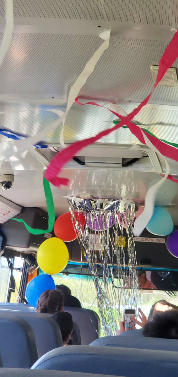 UCSPrincipal's tweet photo. When your bus driver decorates the bus for the Unified Hoop team’s playoff trip to Milton this afternoon … #CougarNation #Community https://t.co/XbSrFoFkm8