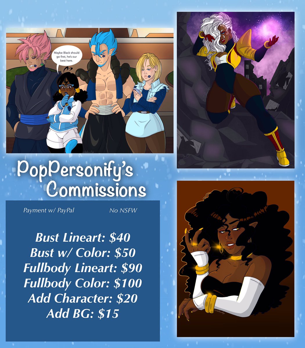 PopPersonify's tweet image. My Commissions are now open! 💙

I’m opening 5 slots, DM if you’re interested :D

My PayPal: paypal.me/PopPersonify?c…
Payment is up front!