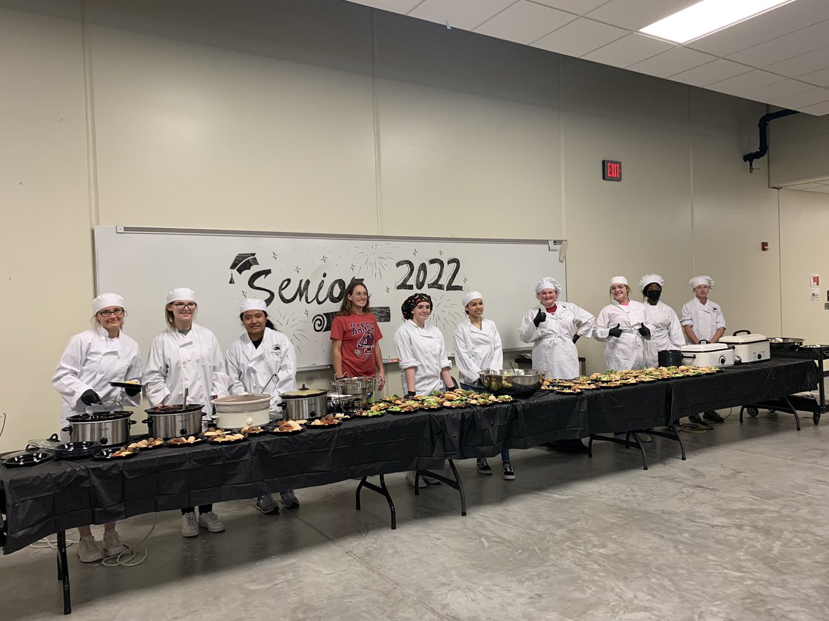 2022Campus's tweet photo. Today was the last day for seniors!  Here are some pictures of the senior luncheon catered by our own FACS department!  The food was wonderful!! https://t.co/HMZkhhbnZR
