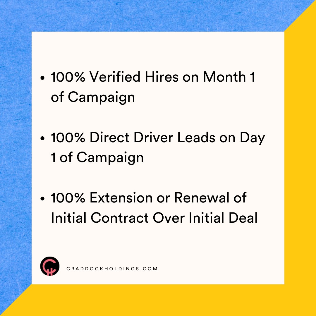 Craddock_Hldgs's tweet photo. It's all about the numbers and data as we think like scientists. Here are some initial numbers our team is excited about. These are steps in the right direction and in line with our vision of becoming the #1 provider of direct driver leads in the world. #CraddockHoldings https://t.co/DJ75pW5z6E