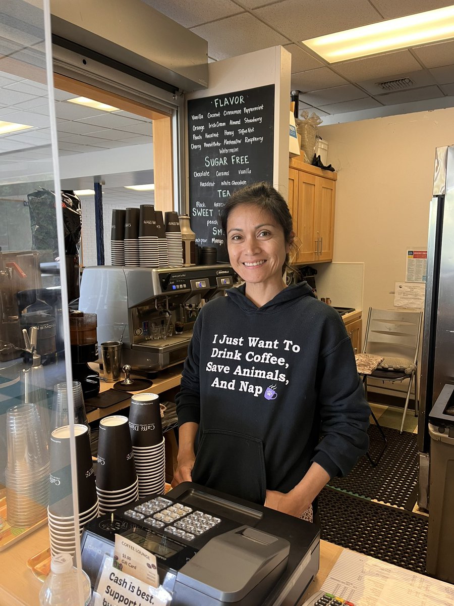 zobuhrmaster's tweet photo. The Coffee Lounge @ClarkCollege is a treasured stop for students and professors on campus. “It’s been emotional for teachers,” barista Jen Selga said in reference to reopening the past year. “They’re excited that we’re still open.” https://t.co/Wjlh0VDmwO