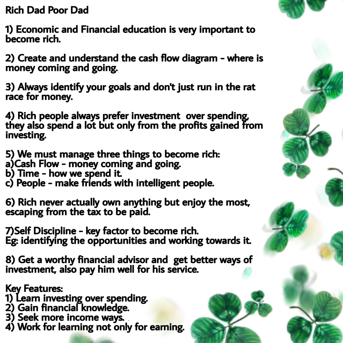 KasarapuSatya's tweet photo. Rich Dad Poor Dad
By Robert T.Kiyisaki https://t.co/pGXdYz4l3d