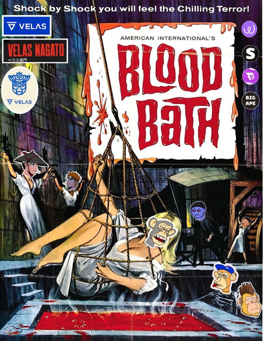 RomanMayon's tweet photo. #bloodbath feel the #crypto #terror this #Wednesday☠️
#NFTs projects keep me up
Hope the best for every one out there 

If any project feel like help me with a #NFTGiveaway is welcome 😜

@ApeSyndicate 
@VelasNagato 
@VelasApeClub 

Markets:

@sparkiesio @_KitcheNFT @RareGems_io https://t.co/AhtLqx4MJf