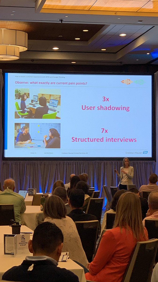 PickelsSMP's tweet photo. @apqc design thinking + BPM - so creative! Thank you @endresshauser #apqcconf22 https://t.co/fhA03t4C3a