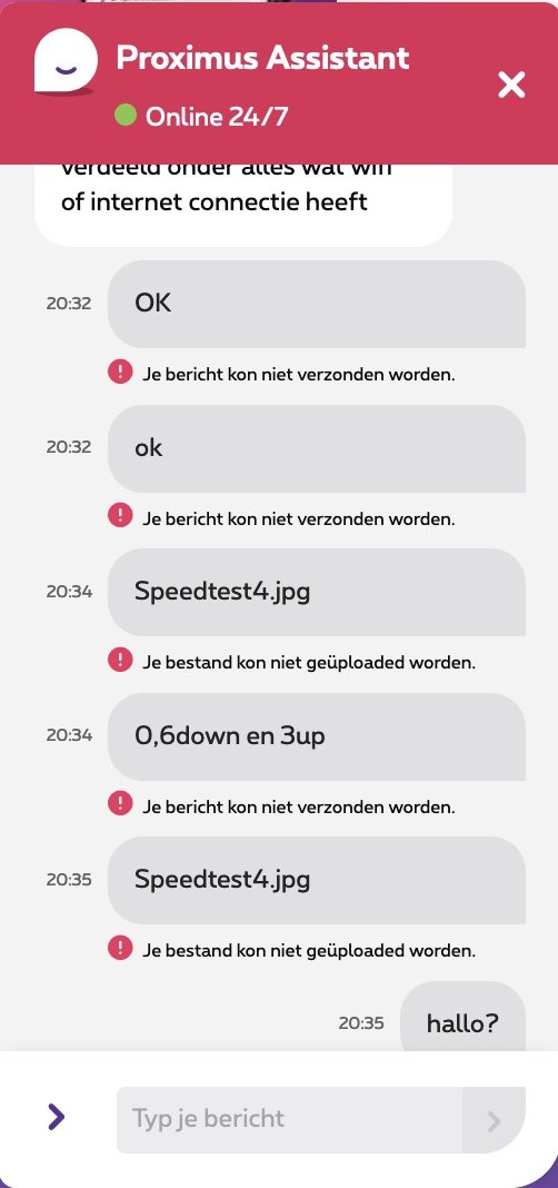 Victorpenson's tweet photo. @proximus ronduit triestige support. Dat is gewoon weglopen van problemen... https://t.co/byTrbNAQKk