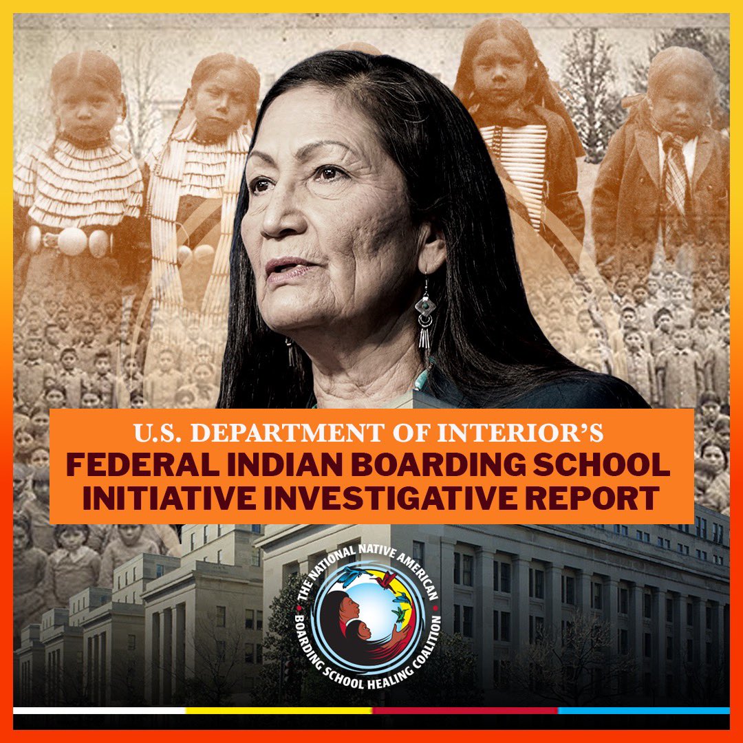 NABSHC's tweet photo. Today, Secretary Haaland unveils the Department of Interior’s initial report on the Federal Indian Boarding School Initiative Investigation.
Full report: https://t.co/bLSTMvxLhN https://t.co/DnTfiPqKKM